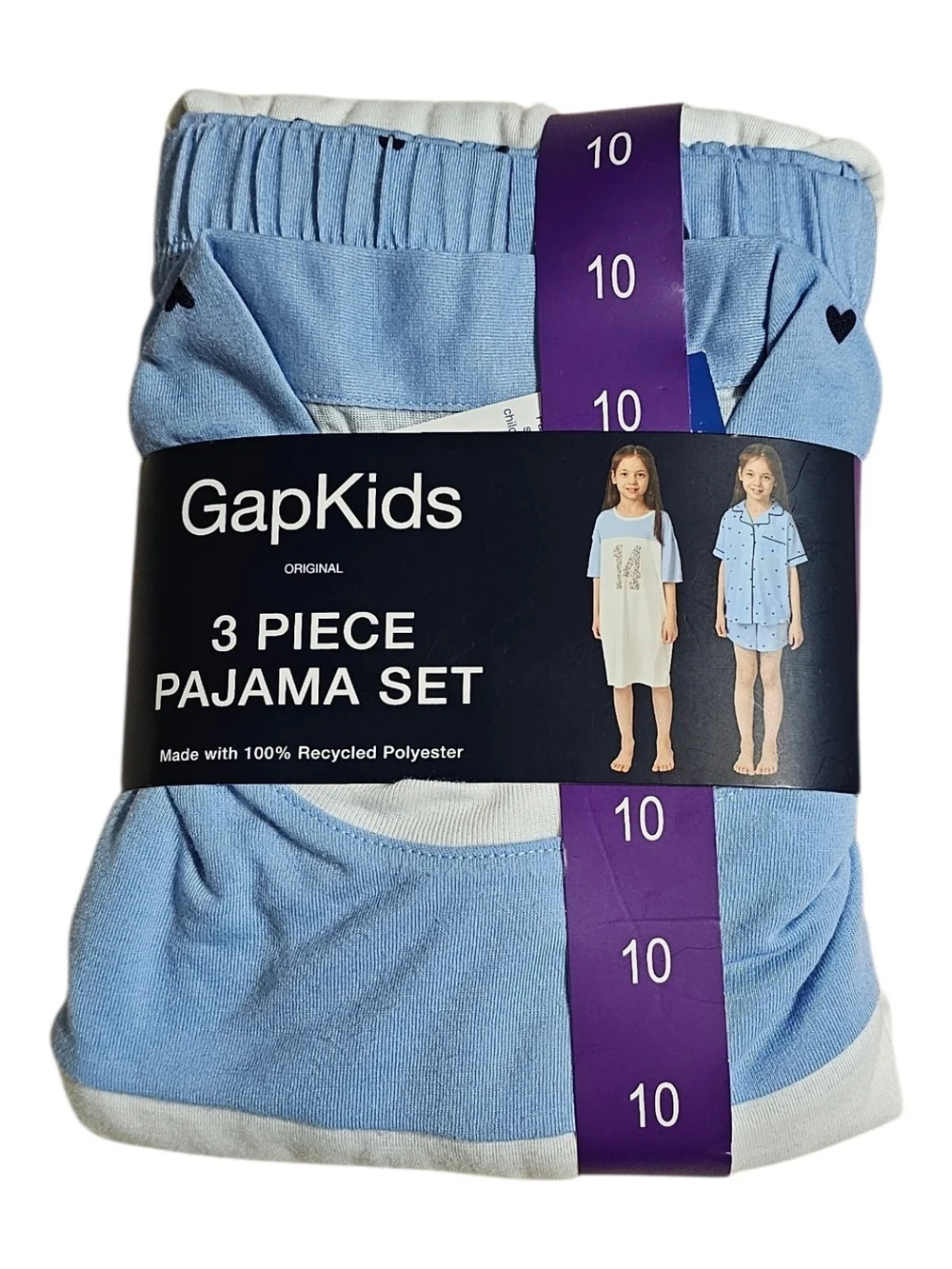 GAP Light Blue 3-Piece Kids Pajama Set